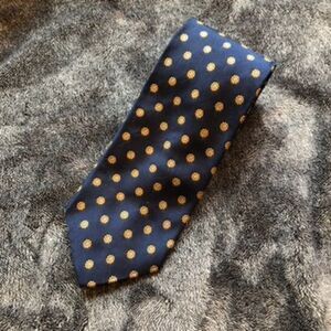 Brooks Brothers Makers 100% Italian Silk Tie Navy Blue w/ Flowers Made in USA